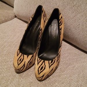 BCBGeneration Arican Print Suede High Heel